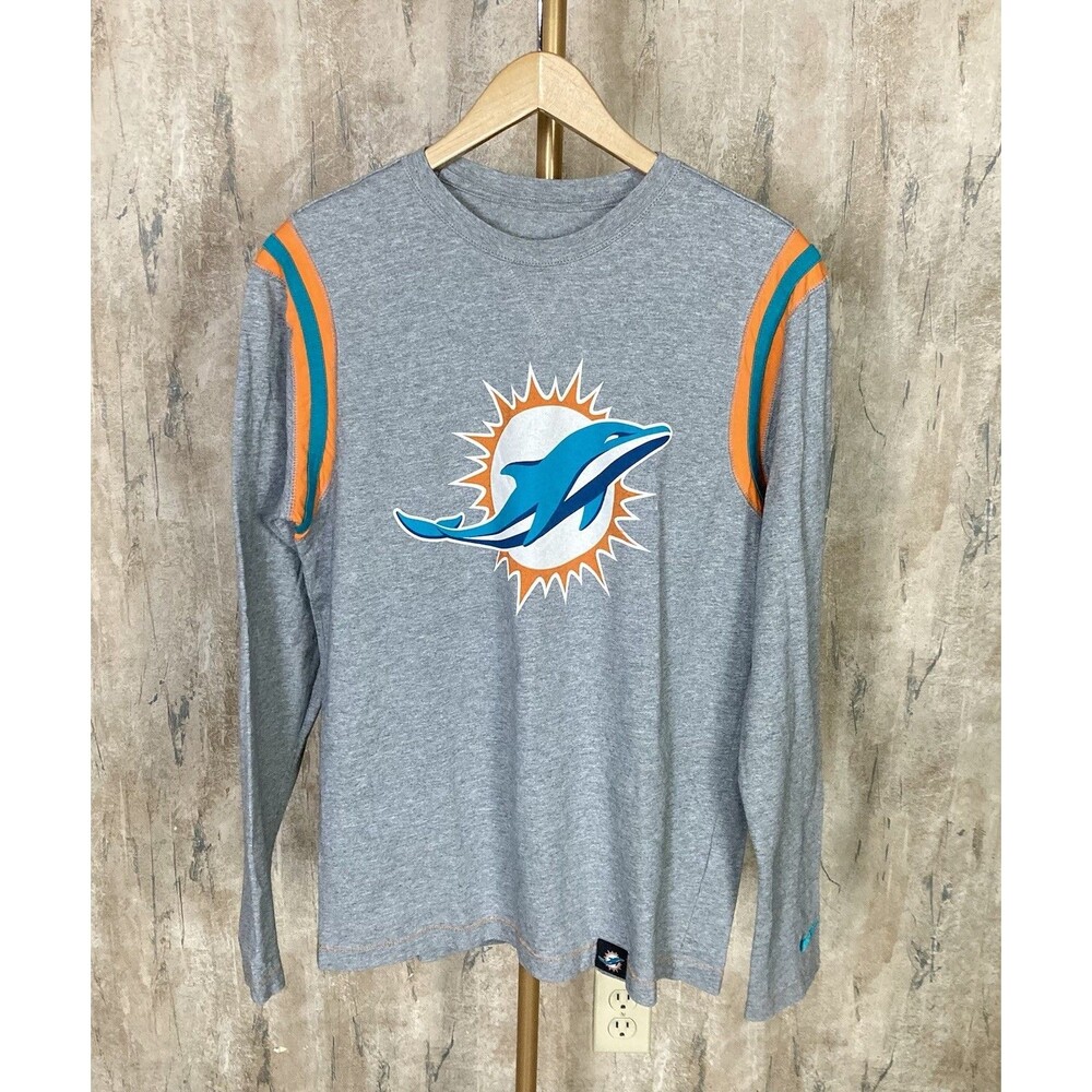 Miami Dolphins NFL Nike Gray T-Shirt Mens Medium Jersey EUC
